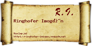 Ringhofer Imogén névjegykártya